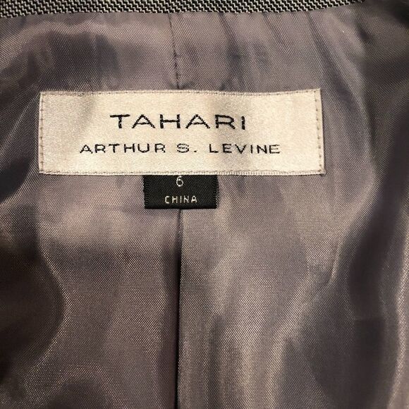 𝅺TAHARI BLAZER VINTAGE BLAZER Gray - Picture 3 of 5